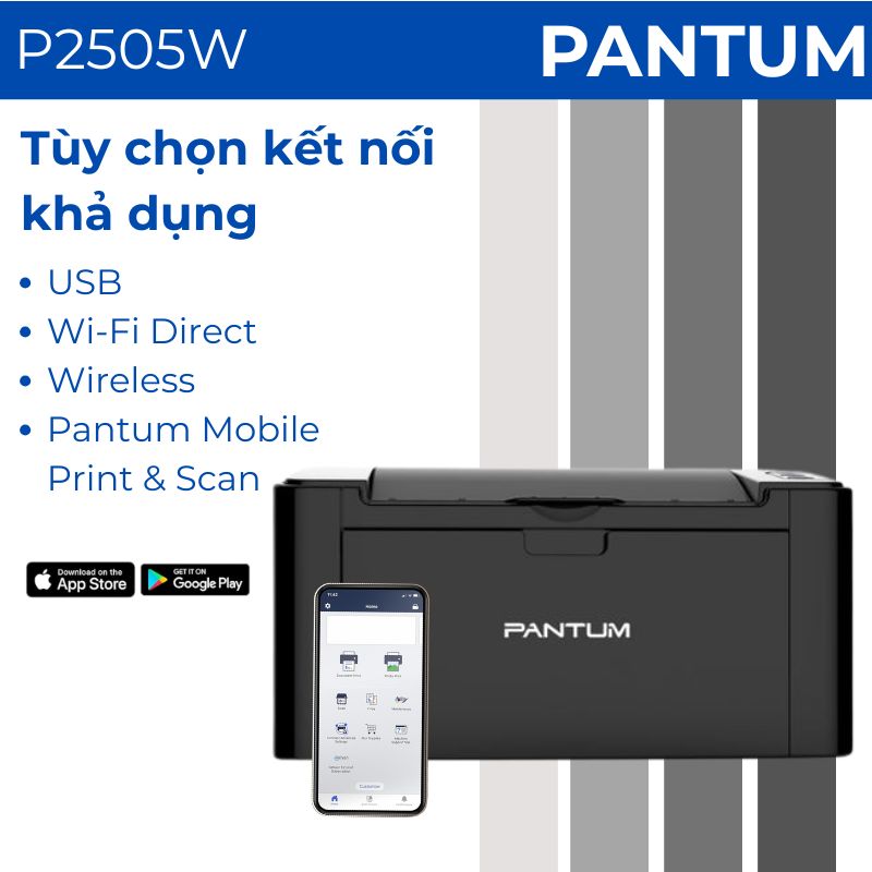 Máy in laser đen trắng PANTUM P2505W - Hình ảnh 3