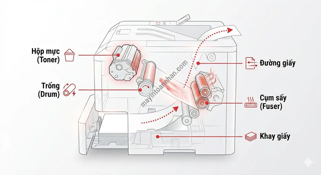 Hướng dẫn sử dụng máy in laser từ A-Z cho văn phòng 2025 3 Hướng dẫn sử dụng máy in laser từ A-Z cho văn phòng 2025