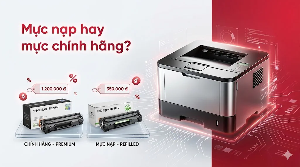 Có nên dùng mực nạp cho máy in laser? Phân tích chi tiết 2025