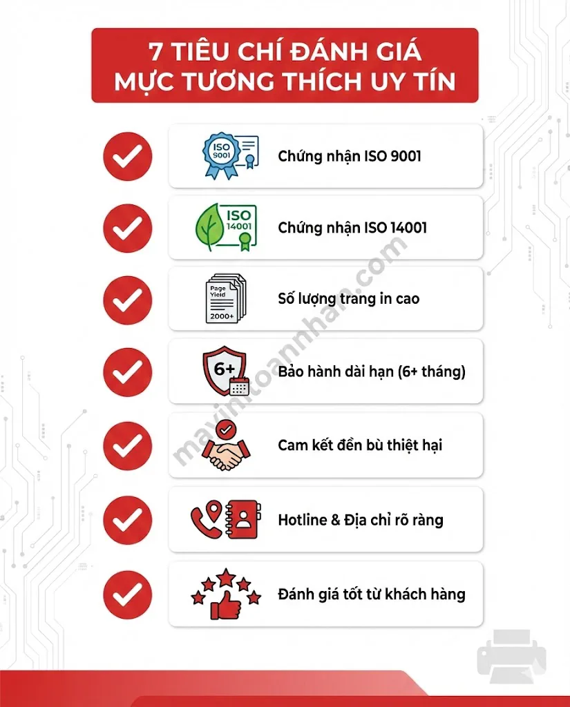 Phân biệt mực in chính hãng và tương thích Hướng dẫn 2025 5 Phân biệt mực in chính hãng và tương thích Hướng dẫn 2025