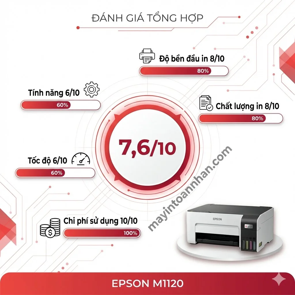 Đánh giá chi tiết độ bền máy in Epson M1120 EcoTank sau 12 tháng test thực tế. Đầu in có tắc không? 11 Đánh giá chi tiết độ bền máy in Epson M1120 EcoTank sau 12 tháng test thực tế. Đầu in có tắc không?