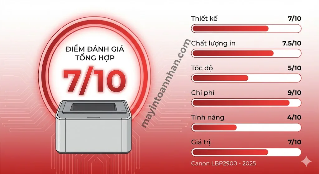 Review Canon LBP2900: Còn đáng mua năm 2025? Đánh giá thực tế 12 Review Canon LBP2900: Còn đáng mua năm 2025? Đánh giá thực tế