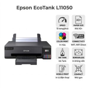 Máy in Máy In Phun Màu Epson EcoTank L11050 – In Khổ A3+, WiFi, Chi Phí Chỉ 36đ/Trang