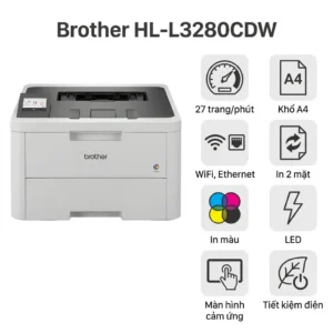 Máy in Brother HL-L3280CDW – Máy in laser màu 27 trang/phút, in 2 mặt tự động, WiFi băng tần kép
