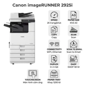 Máy in Máy Photocopy Canon iR 2925i – Đa Năng A3, Tiết Kiệm Chi Phí, Bảo Mật Cao