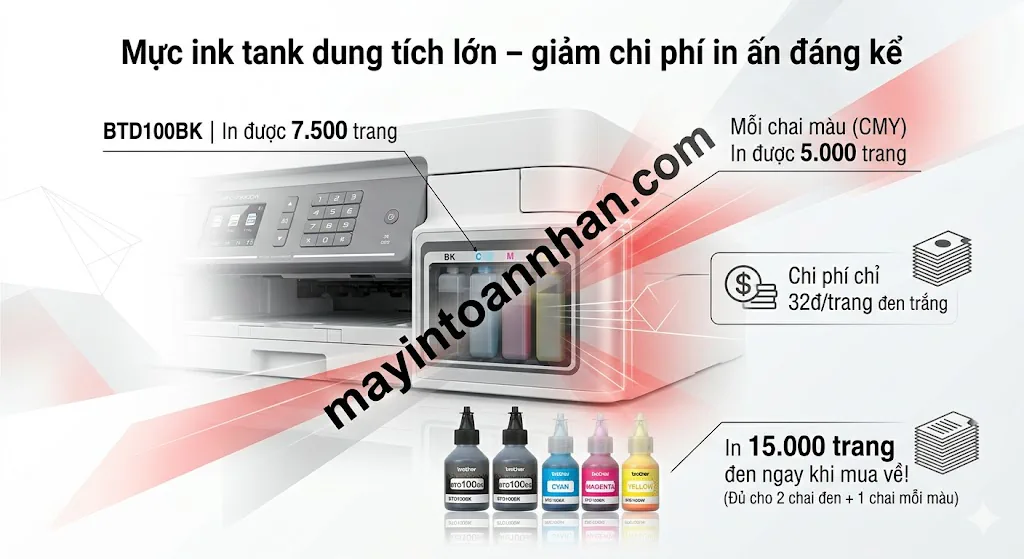 Máy in Brother MFC-T930DW – Đa Năng In/Scan/Copy/Fax, Ink Tank Tiết Kiệm, WiFi