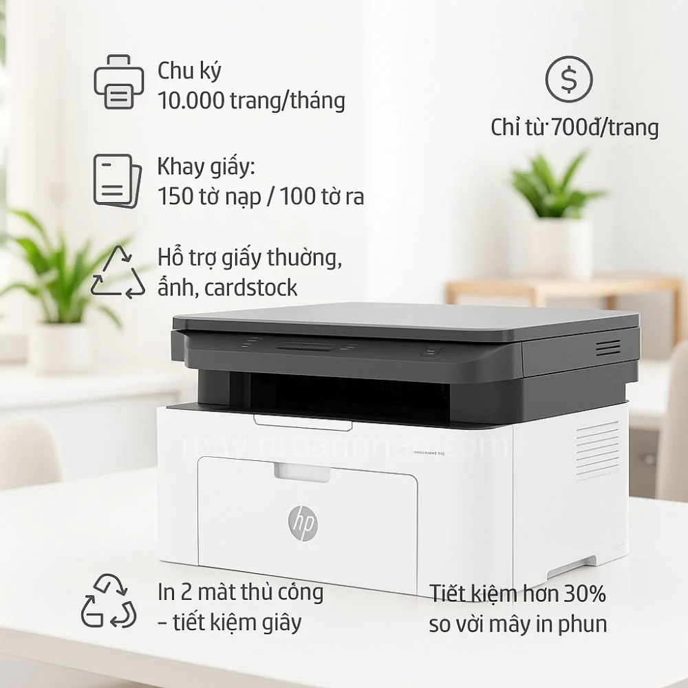 Hiệu Suất Vận Hành HP MFP 135w In Scan Copy