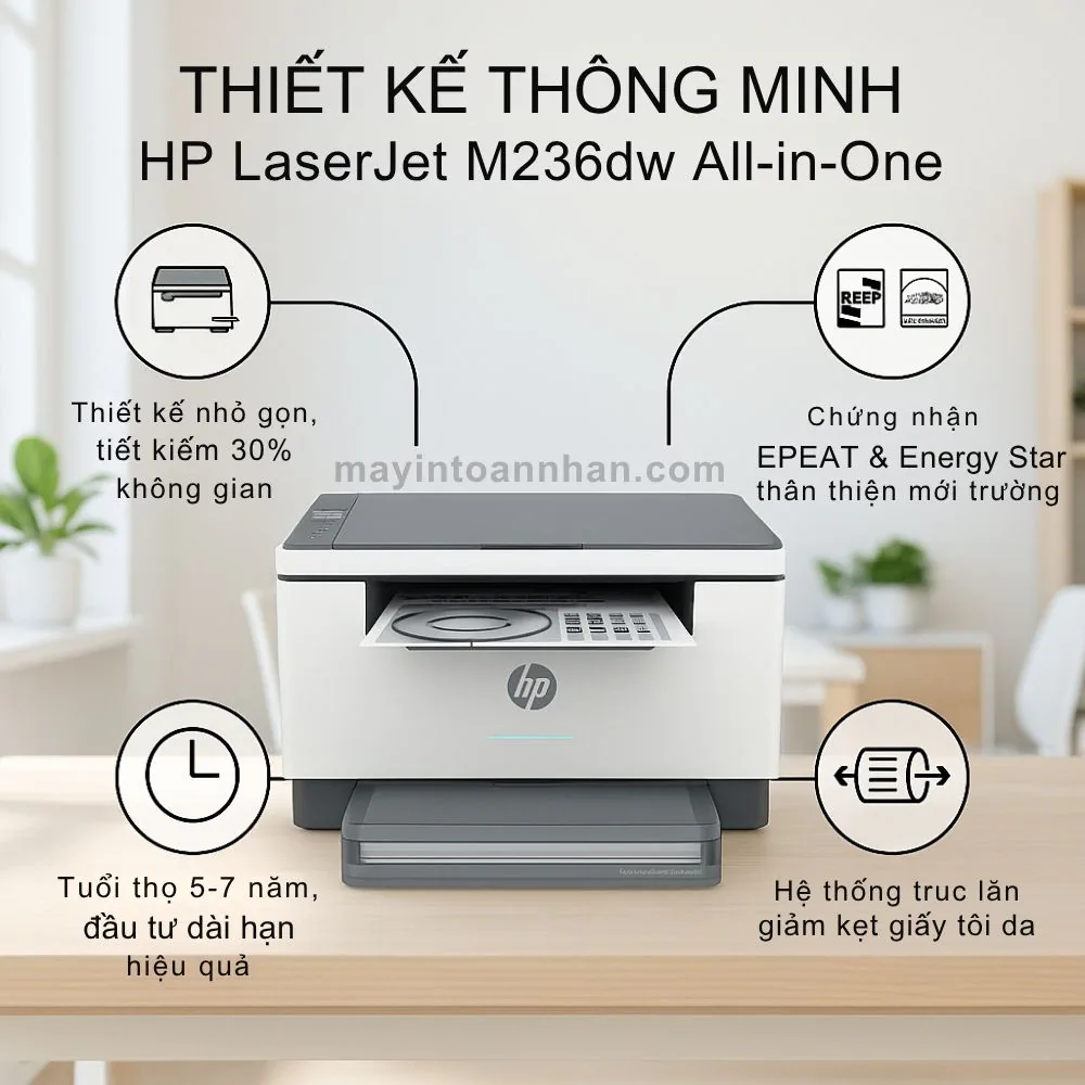 Thiết Kế Thông Minh HP LaserJet M236dw All-in-One