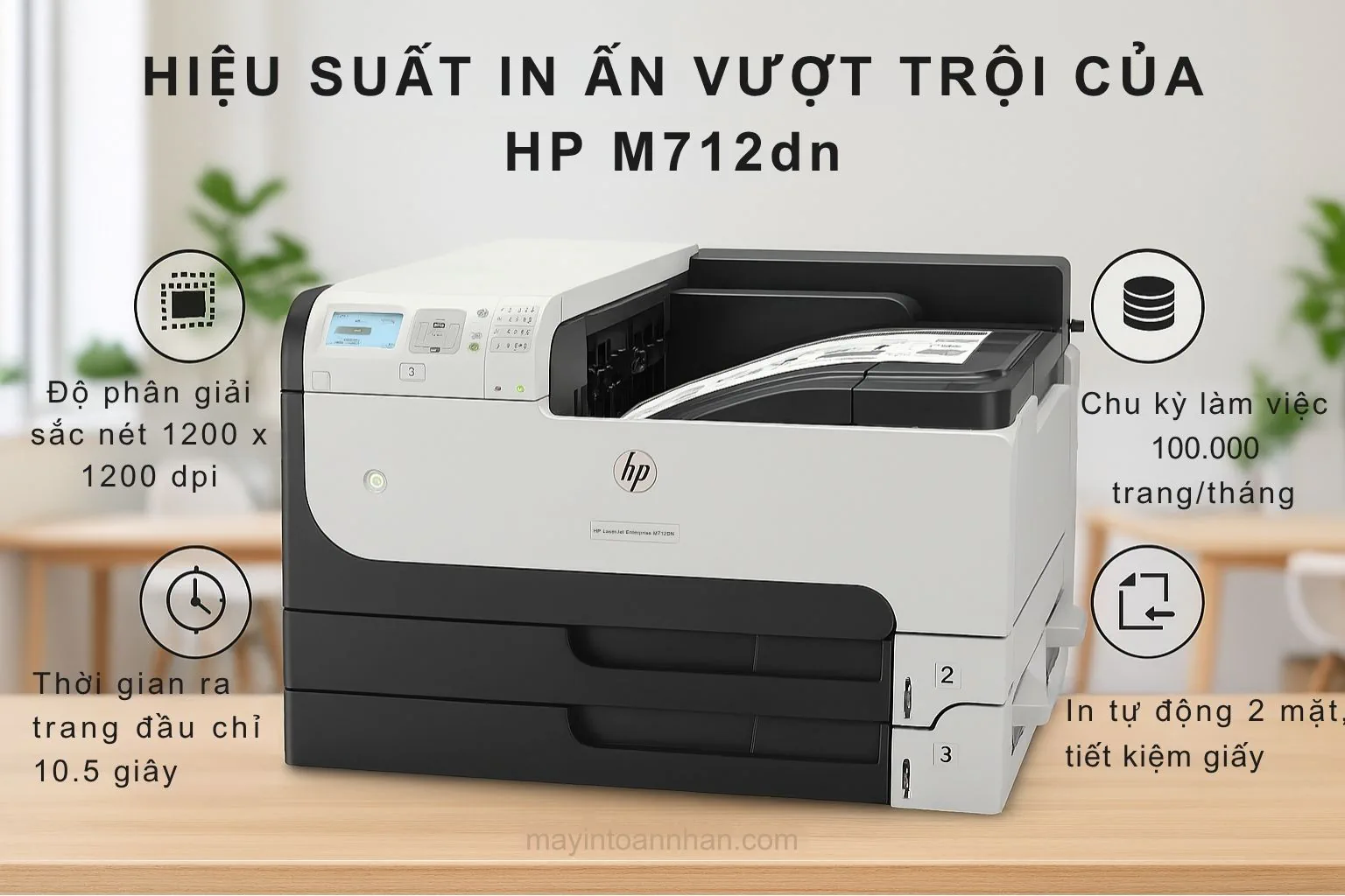 Hiệu Suất In Ấn Vượt Trội Của HP M712dn