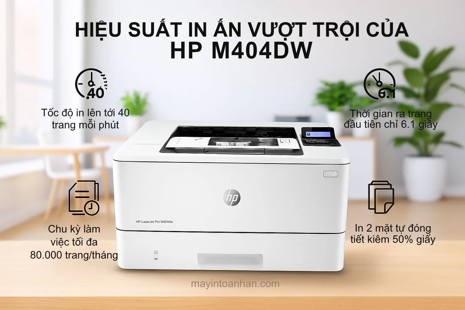 Hiệu Suất In Ấn Vượt Trội của HP M404DW