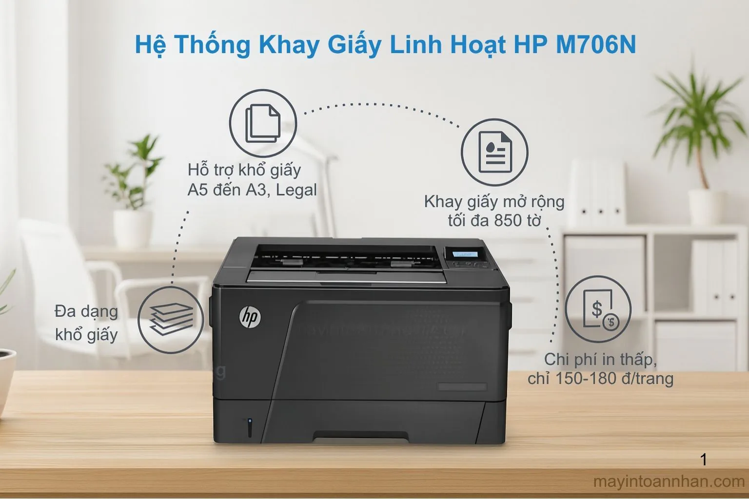 Hệ thống khay giấy linh hoạt HP M706