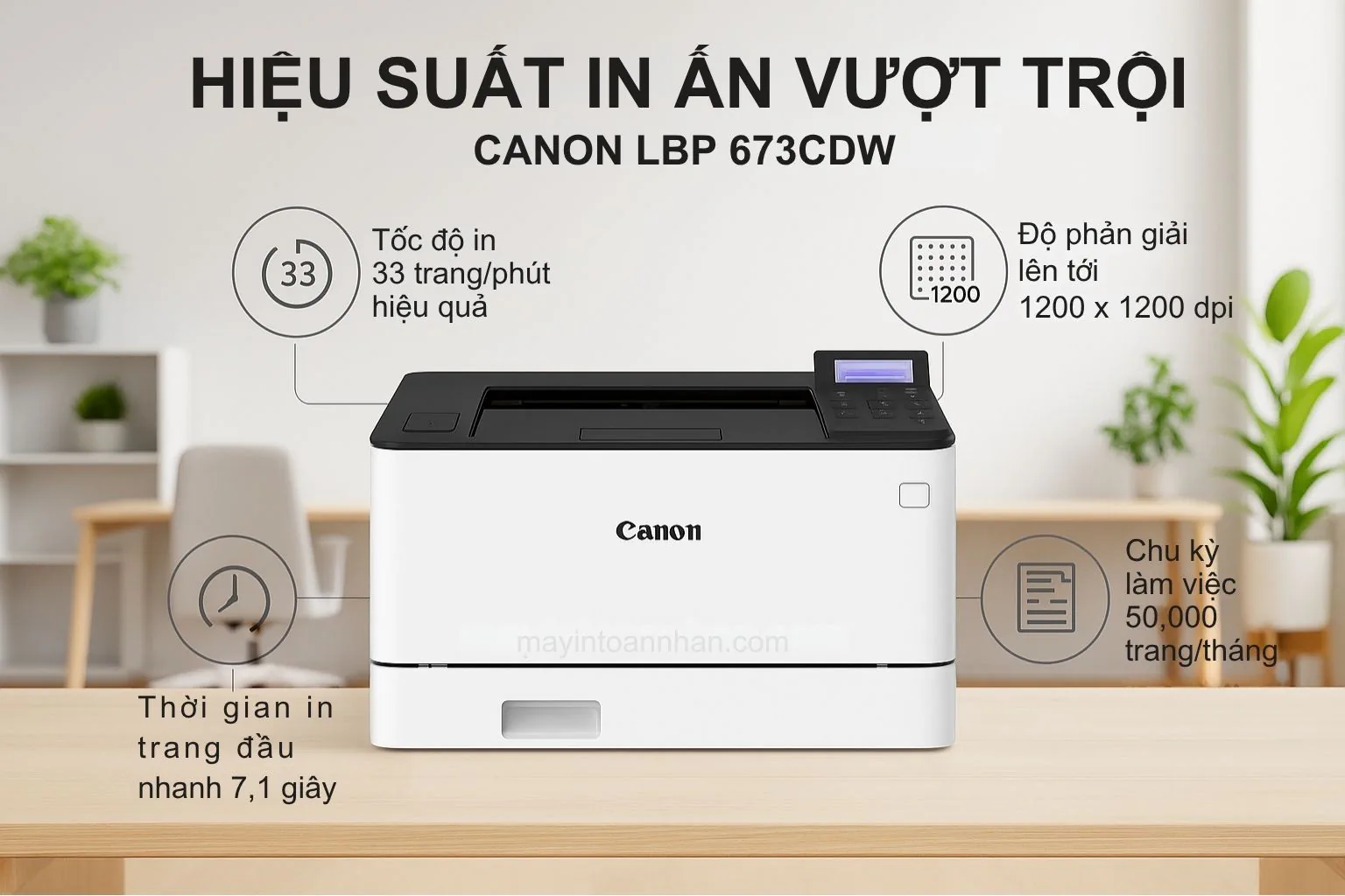 Hiệu Suất In Ấn Vượt Trội Canon LBP 673CDW