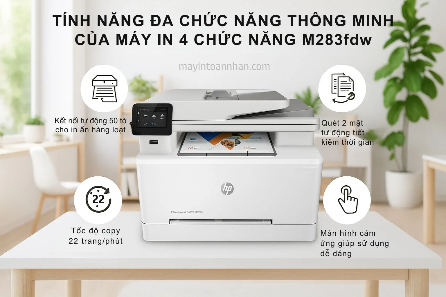Tính Năng Đa Chức Năng Thông Minh của Máy in 4 chức năng HP M283