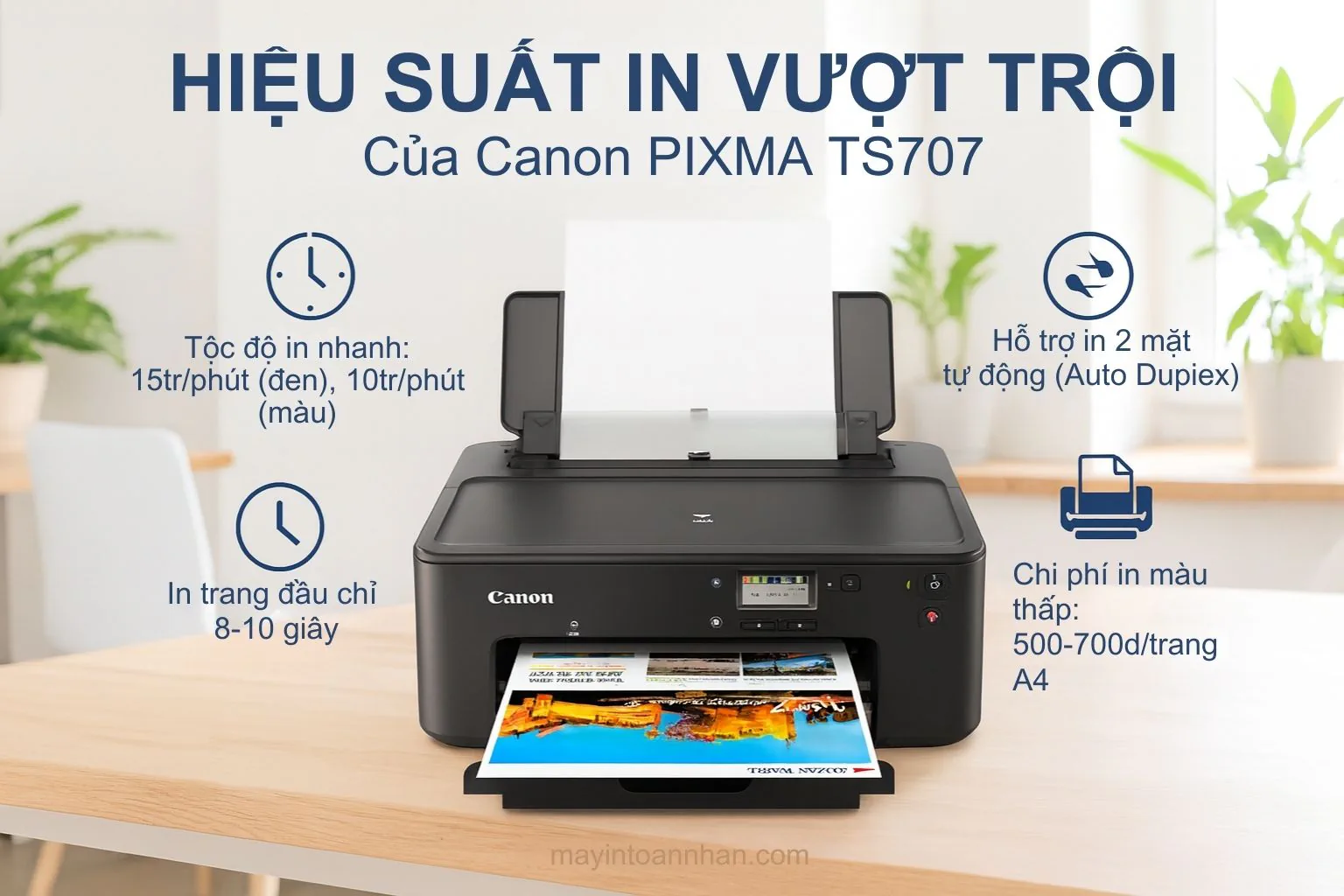 Hiệu Suất In Vượt Trội Của Canon PIXMA TS707