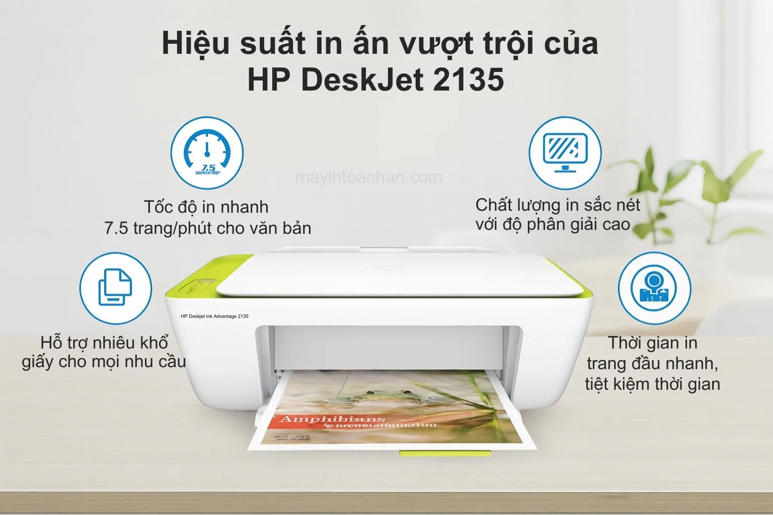 Hiệu Suất In Ấn Vượt Trội của HP DeskJet 2135
